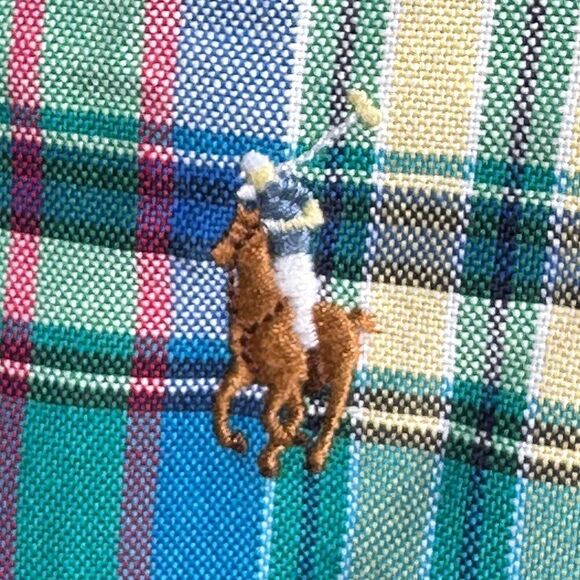 Ralph Lauren Check Oxford Button Down Shirt Mens XL Plaid Colorful 100% Cotton - Picture 2 of 11